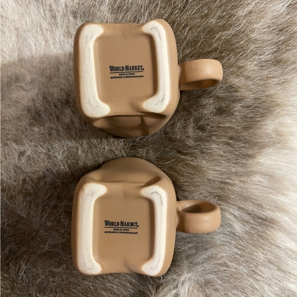 World Market Tan Ceramic Espresso Mugs - Set of 2 - Picture 3 of 6